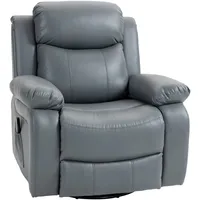 Homcom Relaxsessel mit Massagefunktion Elektrisch Drehbar Kunstleder