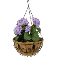 Relaxdays Hängekorb 3er Set Kokos 35 cm 10 l