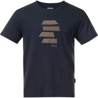 Bergans Herren Rabot Mount Wool T-Shirt (Größe L, blau)