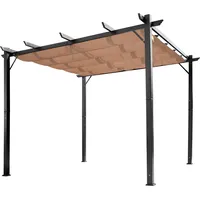Outsunny Pergola Pavillon mit einstellbarem Stoffdach 3 x 4