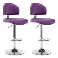 VidaXL Barhocker 2 Stk. Lila Kunstleder