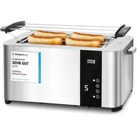Lebenlang Toaster 4 Scheiben mit Brötchenaufsatz - Touchscreen LED