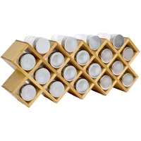 Intirilife Gewürzregal, Braun, Naturmaterialien, 9.5x11.5x45 cm, Küchen, Küchenmöbel, Küchenregale