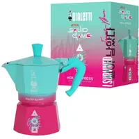 Bialetti Moka Express 3 Tassen Blau/Pink