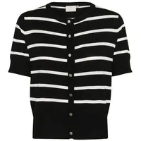 Kaffe Strickjacke KAlizza in Black/Chalk Stripe | Gr.: S