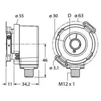 Turck Inkrementaler Drehgeber REI12H15E2B512H1181