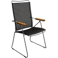 Houe Click Position Gartensessel verstellbar Stahl/Kunststoff schwarz