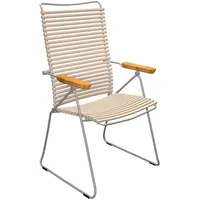 Houe Click Position Gartensessel verstellbar Stahl/Kunststoff Natur
