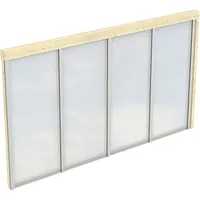 SKANHOLZ Seitenwand m. Polycarbonat, Wandanbau