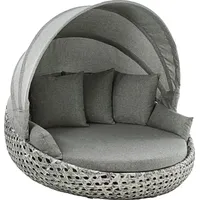 Dehner Gartenmöbel Sunlounger Miami, mit Faltdach und Polstern, 220