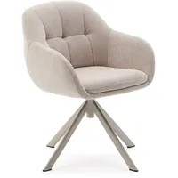 Kave Home Stuhl Dorina Stoff Beige