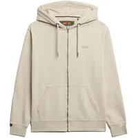 Superdry Essentials Logo Reißverschlusspullover - Light Stone Beige 2XL
