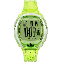 Adidas Unisex Uhr DIGITAL Athletics One Kunststoff grün transparent