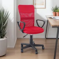Idimex Bürodrehstuhl Jogo höhenverstellbar, rot - ergonomischer Schreibtischstuhl mit