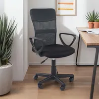 Idimex Bürodrehstuhl Jogo höhenverstellbar, schwarz/grau - ergonomischer Schreibtischstuhl mit