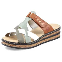 Rieker Pantolette RIEKER, Damen, Gr. 40, bunt (multi), Lederimitat,