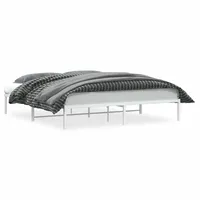 VidaXL Bettgestell, Metall Weiß 180x200 cm