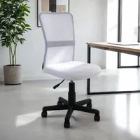 Idimex Bürodrehstuhl TODI höhenverstellbar & schwenkbar - weiß ergonomischer