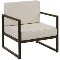 Tectake Comosa Loungesessel braun/beige