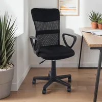 Idimex Bürodrehstuhl Jogo höhenverstellbar, schwarz - ergonomischer Schreibtischstuhl mit