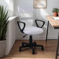 Idimex Bürodrehstuhl Jogo höhenverstellbar, weiß - ergonomischer Schreibtischstuhl mit