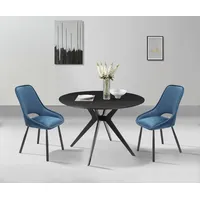 Home Affaire Esszimmerstuhl »Menonri«, (Set), Veloursstoff, gepolsterte Rückenlehne und