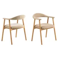 Actona Esszimmerstuhl Addi Polyester beige 2er Set