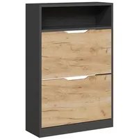 Vicco Schuhkipper Luca, Anthrazit/Goldkraft Eiche, 22 x 89.5 cm