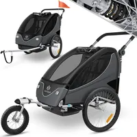 Kesser KESSER® Kinderanhänger Fahrradanhänger 360° Drehbar mit Federung 2in1