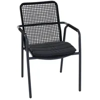 Siena Garden Repton Stapelsessel Aluminium/Rope Schwarz