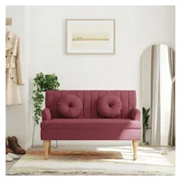 VidaXL Sitzbank mit Kissen Weinrot 113x64,5x75,5 cm Stoff