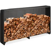 Relaxdays Kaminholzregal mit Abdeckung, für Holz ab 25 cm,