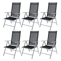 CASARIA Gartenstühle Set Hochlehner Klappbar 8-Fach Verstellbar Camping Stuhl