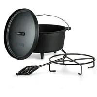 Klarstein Galloway Dutch Oven BBQ-Topf Gusseisen Standfüße Größe L