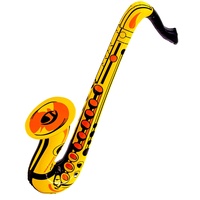 Buttinette Aufblasbares Saxophon, gold,