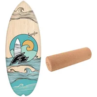 F2 Set Balance Board Halfshell 80x30cm mit Korkrolle -