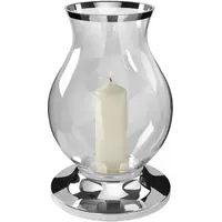Fink Windlicht BIG Glas Metall Silber