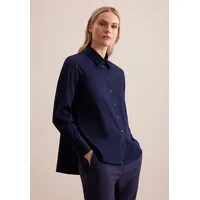 Seidensticker Hemdbluse 1/1 Kragen Uni Gr. S(36), dunkelblau, ,