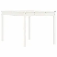 VidaXL Gartentisch Weiß 121x82,5x76 cm Massivholz Kiefer
