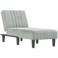 VidaXL Chaiselongue Hellgrau Samt