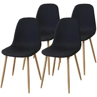 Albatros Esszimmerstühle 4er Set schwarz