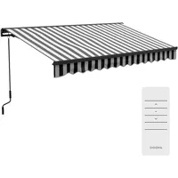 Outsunny Gelenkarmmarkise elektrisch 350 x 250cm Balkonmarkise mit UV-Schutz,