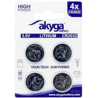 Akyga Knopfzelle CR 2032 3 V 4 St. 210