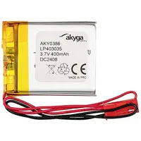 Akyga AKY0386 3.7V 400mAh PCM JST 2-Pin Stecker 150mm