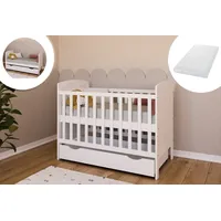 Kids Collective Babybett Kinderbett 70x140 cm mit Matratze &