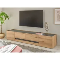 Furn.design Center Lowboard 223 cm Grau/Eiche Holz