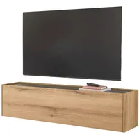 Furn.design Tv-Lowboard, in Evoke Eiche und grau TV-Unterteil hängend
