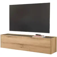 Furn.design Evoke Eiche TV-Lowboard 150x35x30 cm Grau Holzwerkstoff