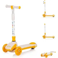 Chipolino Kinderroller Rapido Anti-Rutsch-Griffe, Hinterradbremse, klappbar, LED gelb