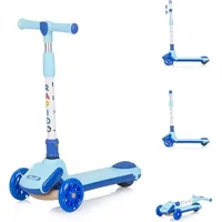 Chipolino Kinderroller Rapido Anti-Rutsch-Griffe, Hinterradbremse, klappbar, LED blau